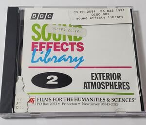 BBC Sound Effects Library Exterior Atmospheres Disc 2  CD 1991